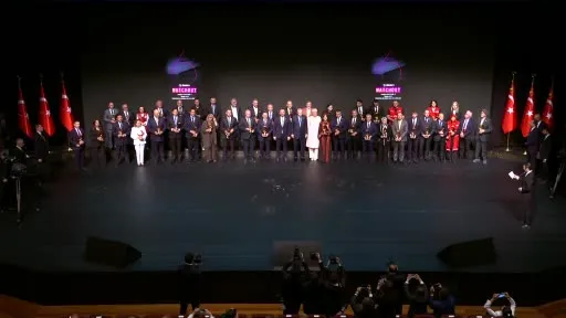 Cumhurbaşkanı Erdoğan, Cumhurbaşkanlığı Külliyesinde düzenlenen Türk Kızılay Ödülleri Törenine katıldı