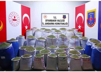 Lice’de uyuşturucunun kökü kazılıyor: 1 ton 319 kilo esrar ele geçirildi