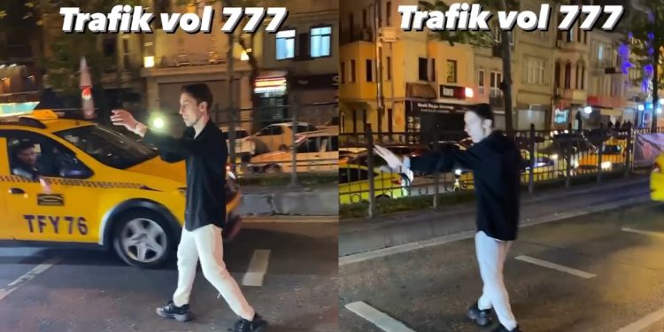 Trafikte uygulama yapan Maltepesporlu futbolcu konuştu