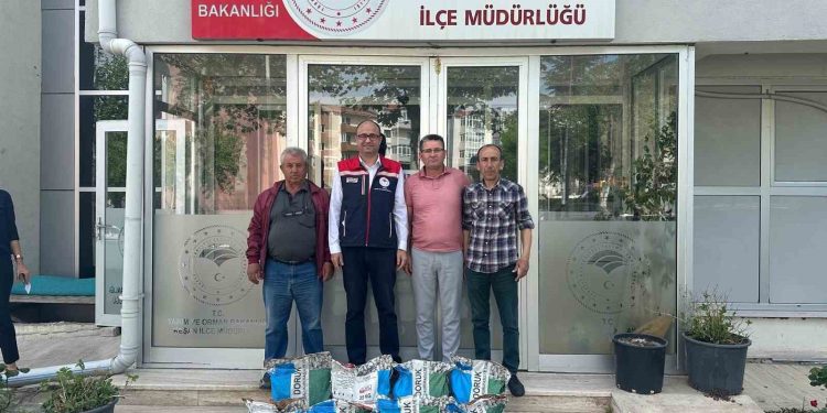 Bakanlığın yüzde 75 hibesiyle 73 üreticiye kuru fasulye tohumu verildi